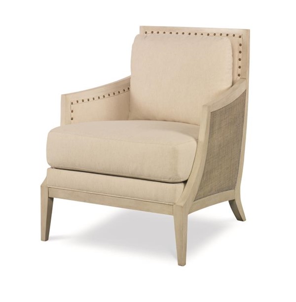 century CT5037-FG-PN-FL - Chesapeake Lounge Chair-French Grey/Pn/Flax
