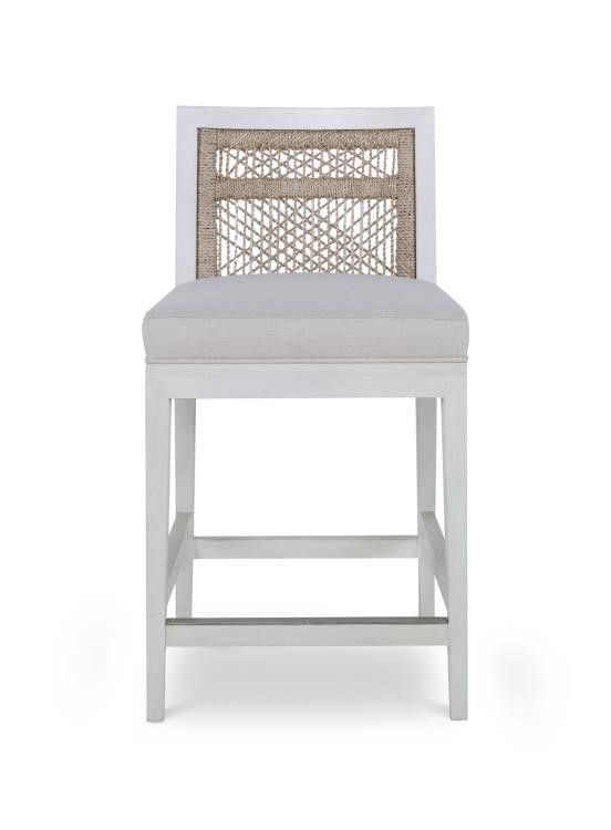 Century CT6017C-CN - Pasadena Counter Stool - White/Natural/Flax