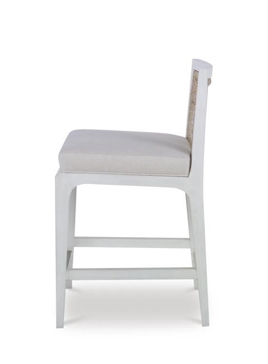 Century CT6017C-CN - Pasadena Counter Stool - White/Natural/Flax
