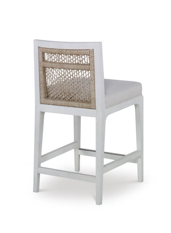 Century CT6017C-CN - Pasadena Counter Stool - White/Natural/Flax