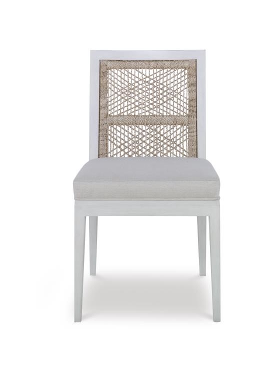 Century CT6017S-CN - Pasadena Side Chair - White/Natural/Flax