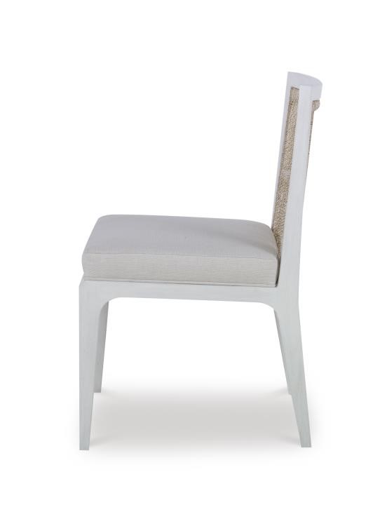 Century CT6017S-CN - Pasadena Side Chair - White/Natural/Flax