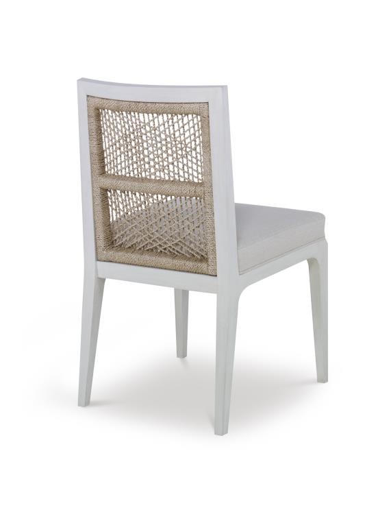 Century CT6017S-CN - Pasadena Side Chair - White/Natural/Flax