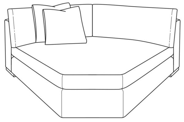 century D13-7100-22 - Great Room Outdoor Clipped Corner Chair