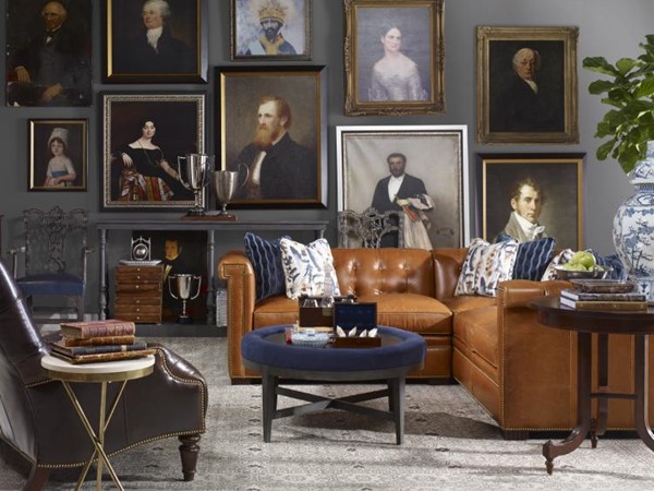 Century LR-7700-53 - Modern Chesterfield Configurable Raf Corner Sofa