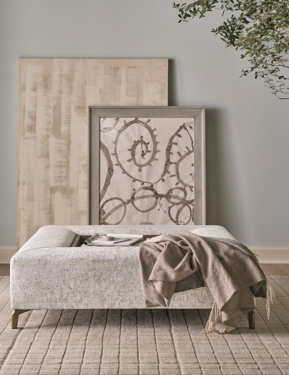 Century LTD7110-4848TR - Rockford 48" Square Ottoman With Tray