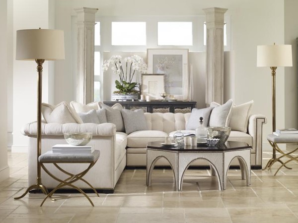 Century LTD7700-42 - Modern Chesterfield Configurable Laf Sofa