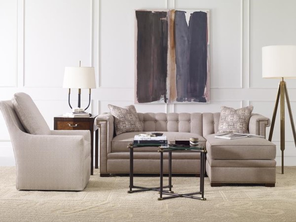 Century LTD7700-91 - Modern Chesterfield Configurable Raf Chaise