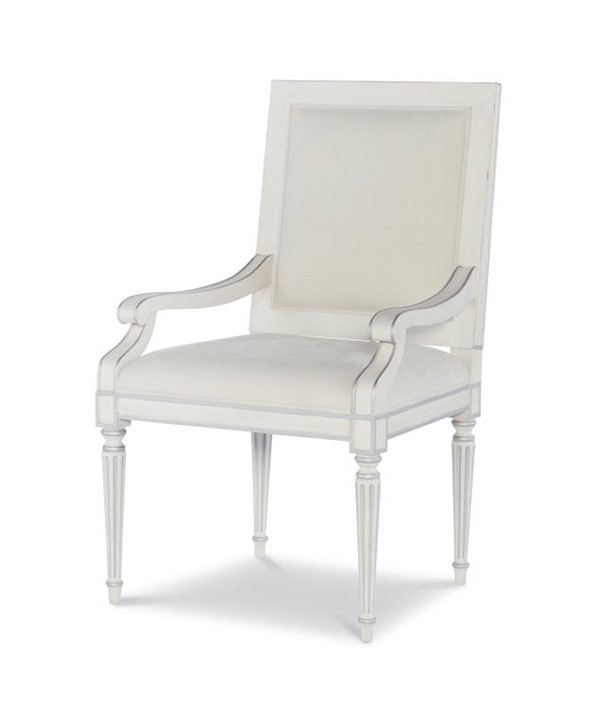 century MN5364A-V2 - Barrington Arm Chair - White/Silver