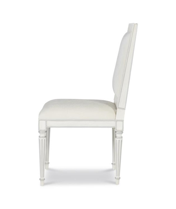 Century MN5364S-V2 - Barrington Side Chair - White/Silver
