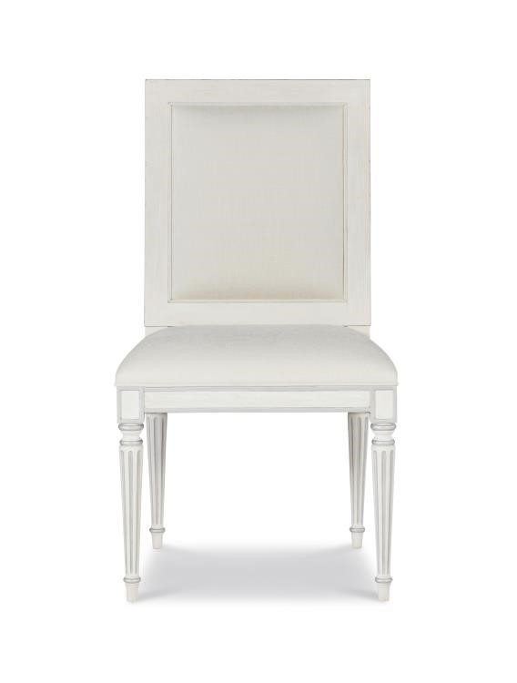 Century MN5364S-V2 - Barrington Side Chair - White/Silver
