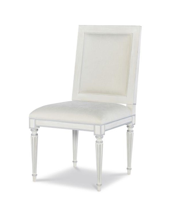 century MN5364S-V2 - Barrington Side Chair - White/Silver