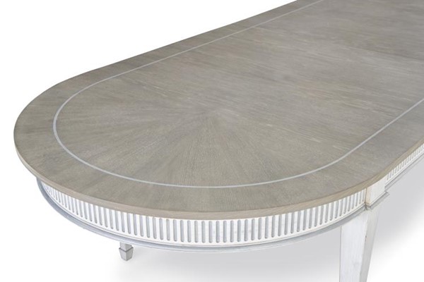 Century MN5445-V2 - Barrington Dining Table - White/Silver