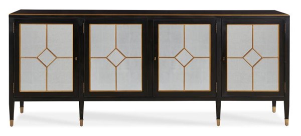 Century MN5544 - Barrington Four Door Sideboard - Black/Gold