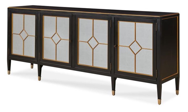 century MN5544 - Barrington Four Door Sideboard - Black/Gold