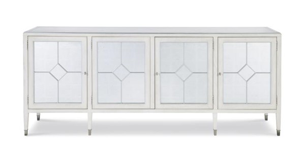 Century MN5544-V2 - Barrington Four Door Sideboard - White/Silver
