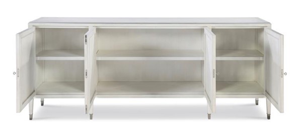 Century MN5544-V2 - Barrington Four Door Sideboard - White/Silver