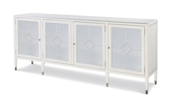 century MN5544-V2 - Barrington Four Door Sideboard - White/Silver