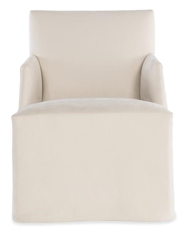 Century TS-CCA-3180-6SK-V1 - Stefano Skirted Chair - Taupe Suede (Stocked)