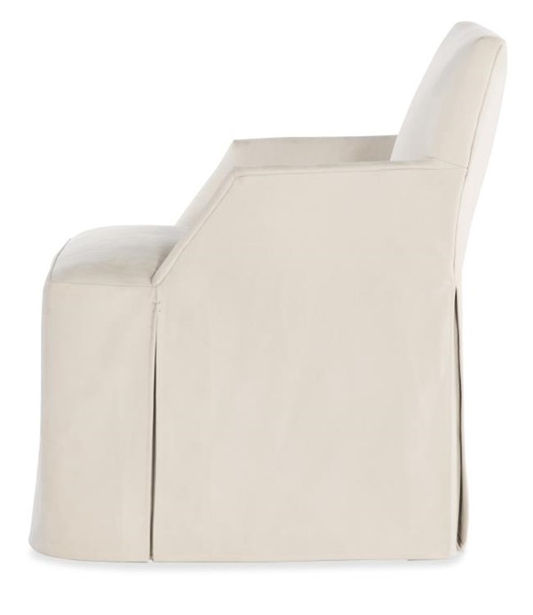 Century TS-CCA-3180-6SK-V1 - Stefano Skirted Chair - Taupe Suede (Stocked)