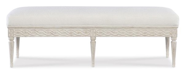 Century TS-CCU-3158-17-F1 - Celine Bench - Swedish Scraped White