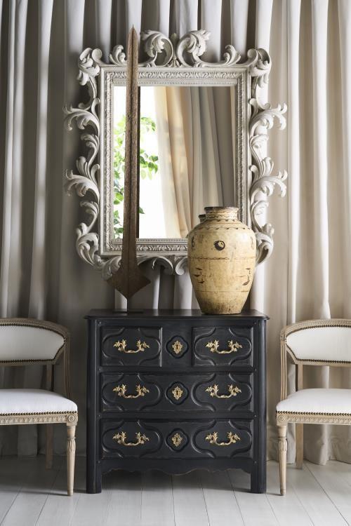 Century TSA-224-V1 - Louis Xiv Nightstand - French Ebonized Noir