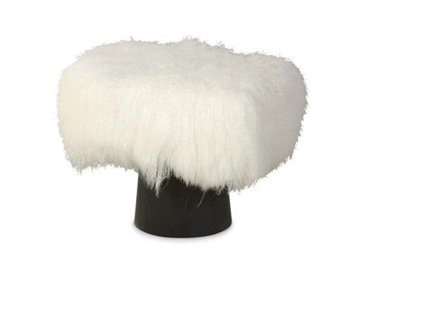 century TSA-567-V1 - Pompidou Italian Mongolian Lamb Stool