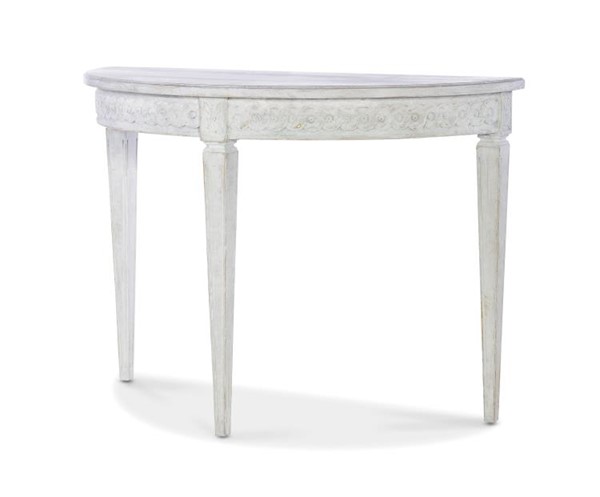 century TSA-723-V1 - Petite Lutetia Console Table - Swedish Rubbed White