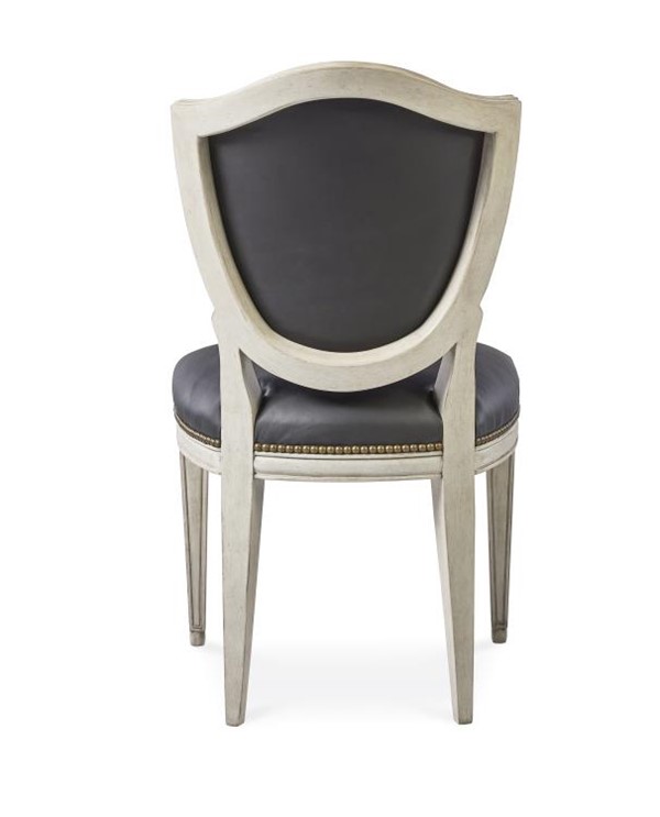 Century TSU-505-F1 - Jean Luc Shield Back Side Chair - Italian Painted Blanc