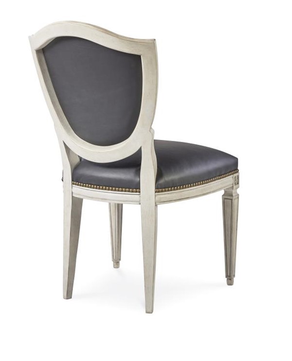 Century TSU-505-F1 - Jean Luc Shield Back Side Chair - Italian Painted Blanc