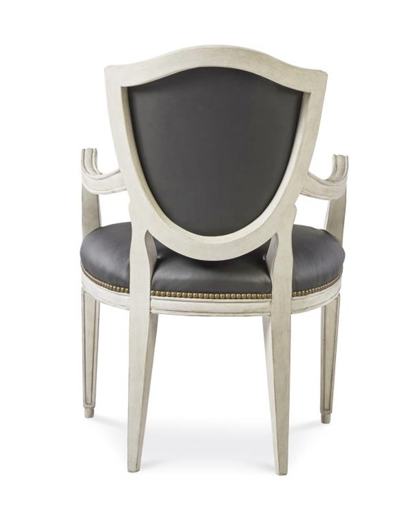 Century TSU-506-F1 - Jean Luc Shield Back Arm Chair - Italian Painted Blanc