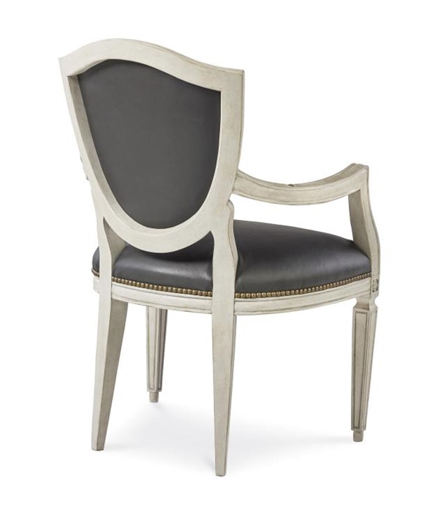 Century TSU-506-F1 - Jean Luc Shield Back Arm Chair - Italian Painted Blanc