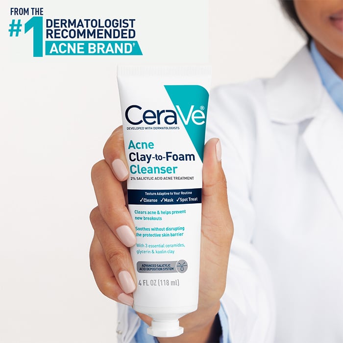 cerave Acne Clay To Foam Cleanser