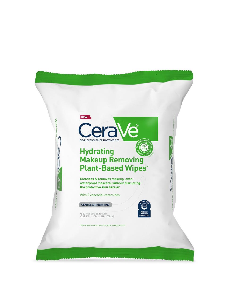 cerave Hydrating Makeup Removing Plant-Based Wipes