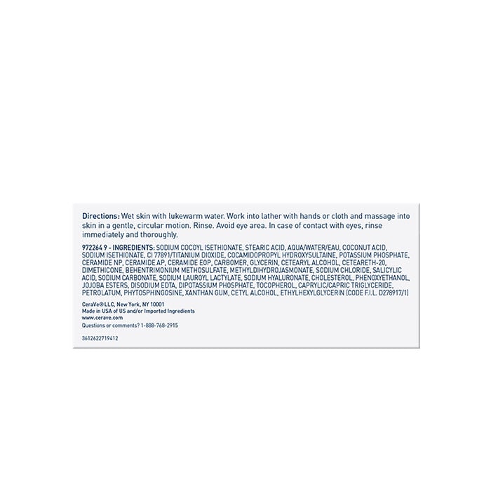 Cerave SA Cleanser Bar For Rough & Bumpy Skin