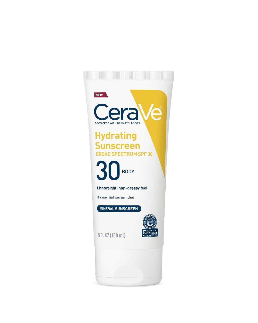 cerave Hydrating Mineral Sunscreen SPF 30 Body Lotion