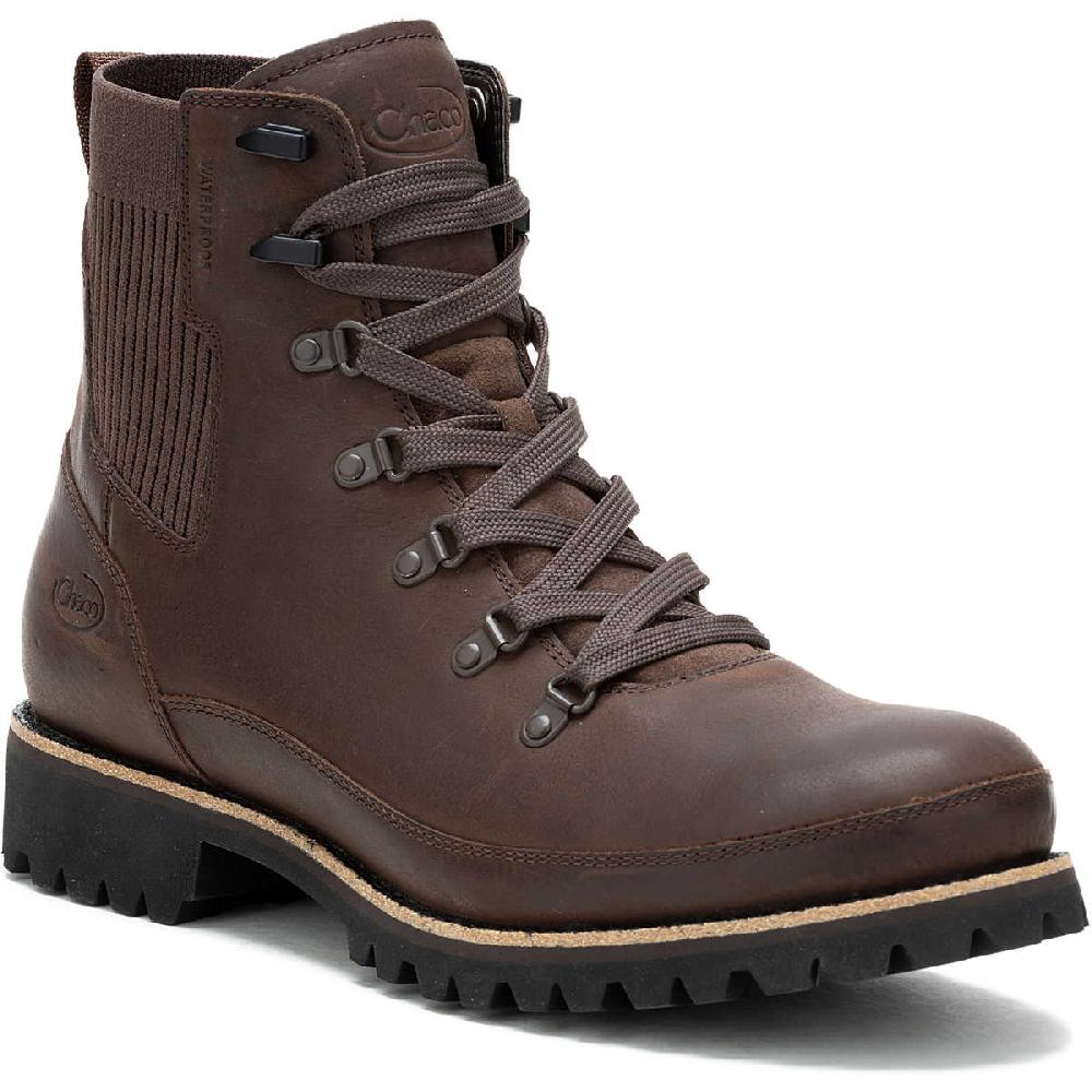 chaco Men's Fields Lace Waterproof Boot Dark Brown