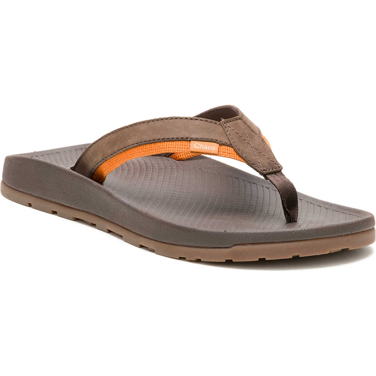 chaco Men's Lowdown Leather Flip Flop Coffee