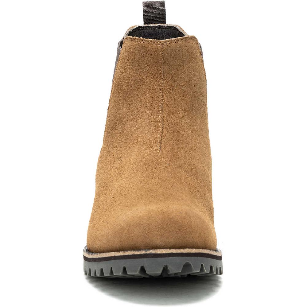 Chaco Men's Fields Chelsea Waterproof Boot Maple Brown Suede