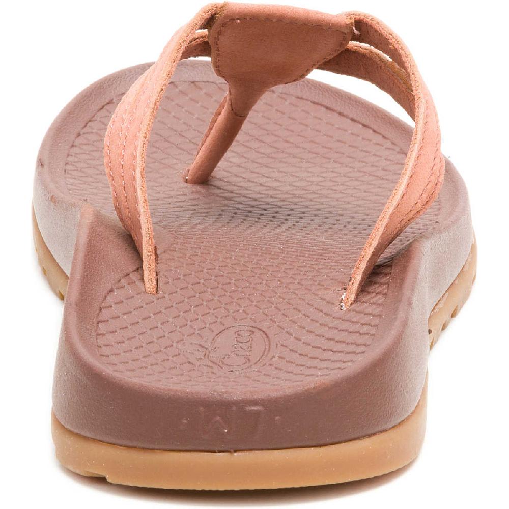 Chaco Women's Lowdown Leather Flip Flop Burnt Chestnut