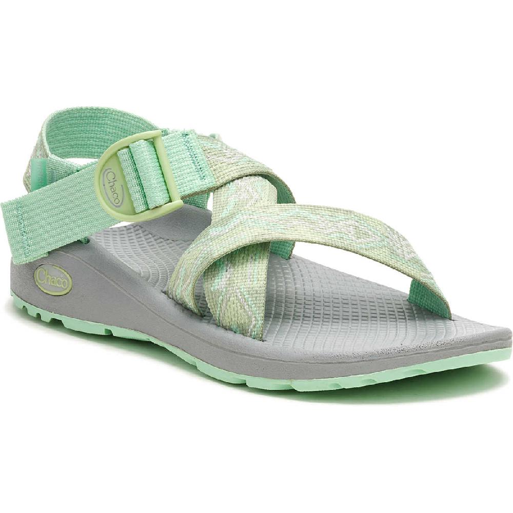 chaco Women's Mega Z/Cloud Wide-Strap Cushioned Sandal Paddle Celadon