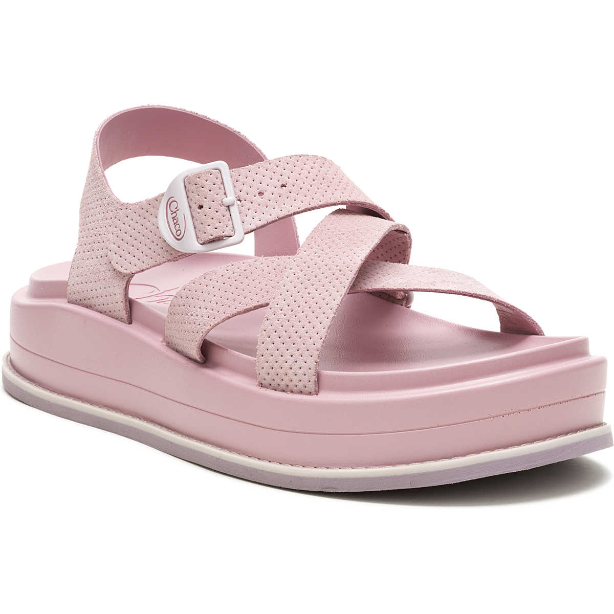 chaco Women's Townes Suede Midform Sandal Rose Quartz