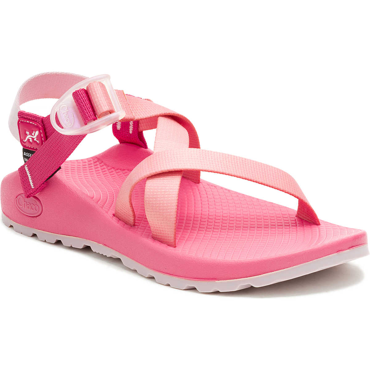 chaco Women's Z/1 Pink Tones Adjustable Strap Classic Sandal Soft Coral