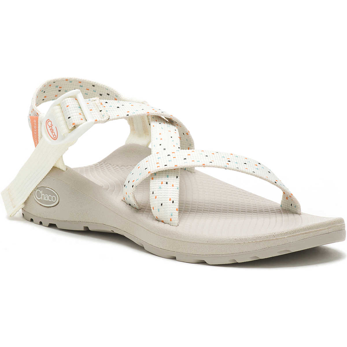 chaco Women's Z/Cloud Adjustable Strap Cushioned Sandal Confetti Cream