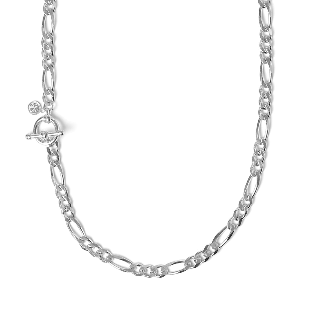 chained & able Chunky T-Bar Figaro Chain NECKLACES