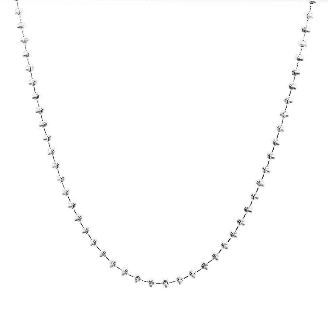 chained & able Diamond Cut Ball Necklace BRACELETS