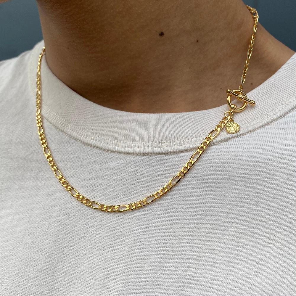 Chained & Able Figaro Chain T-Bar NECKLACES