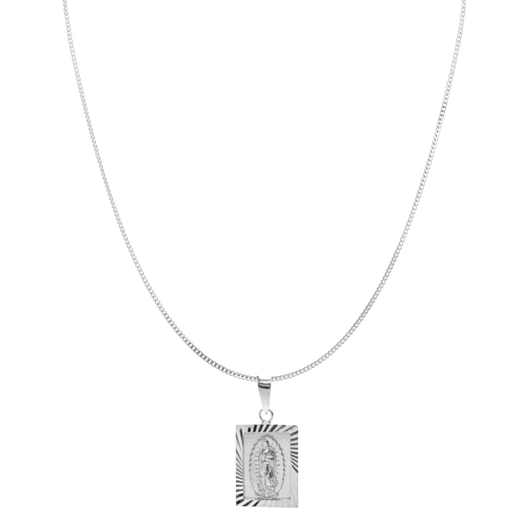 chained & able Guadalupe Mini Tag NECKLACES