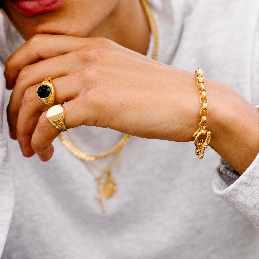 Chained & Able Hand Carved Shoulder Signet RINGS