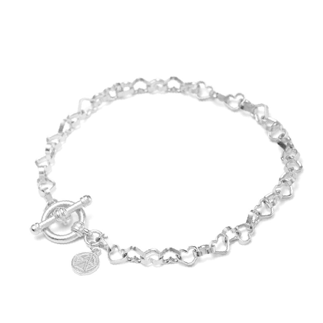 chained & able Heart Link T-Bar Bracelet BRACELETS